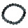 Schneeflocken Obsidian Kugel Armband 6 mm auf stabilem Stretchband aufgezogen