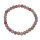 Rhodonit Kugel Armband 6 mm schöne rosa Farbe auf stabilem Stretchband augezogen ideal auch gegen Prüfungsangst