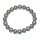 Muschelkern Perlen Kugel Armband 10 mm silberfarben auf stabilem Stretchband aufgezogen