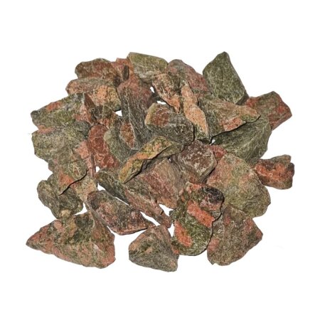 Unakit / Epidot 1 Kg Rohsteine Dekochips Natursteine ca. 2 - 4 cm