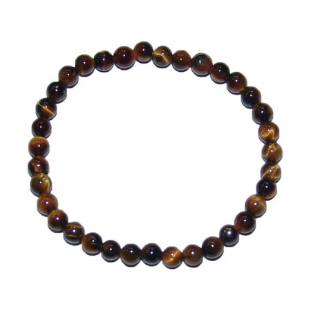 Tigerauge Kinder Armband Kugel ca. 4 mm auf Strechband ca. 16 - 17 cm