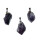 Amethyst Anhänger Rohstück mit silberfarbener Metallkappe und Öse ca. 20 - 30 mm
