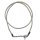 Baumwoll Band Kordel weiß als Kette mit silberfarbenem Karabinerverschluss Größen verstellbar von 42 - 50 cm