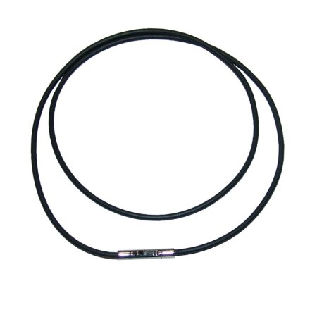Kautschuk Band Reif schwarz 3mm mit stabilem Edelstahl Clipverschluss verschiedene Längen wählbar 50 cm