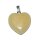 Orangencalcit Herz Anhänger mit silberfarbener Metallöse ca. 20 mm
