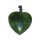 Neue Jade Herz Anhänger mit silberfarbener Metallöse ca. 20 mm