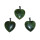 Neue Jade Herz Anhänger mit silberfarbener Metallöse ca. 20 mm