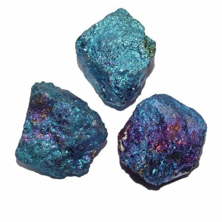 Buntkupfer - Chalkopyrit Rohstück Mexiko schimmerndes Farbspiel ca. 20 - 40 mm