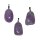 Amethyst kleiner Trommelstein Anhänger ca. 20 x 15 mm, mit silberfarbener Metallöse