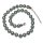 Muschelkern Perlen 12 mm Kugel Kette silber grau  mit silberfarbenem Karabiner Verschluss ca. 48 cm verstellbar auf ca. 58 cm