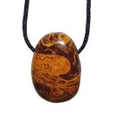 Schlangenhaut Jaspis Trommelstein Tropfen gebohrt (2,5...