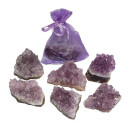 10 Amethyst Drusen Stücke Natur gewachsen und Natur belassen Give away Geschenk