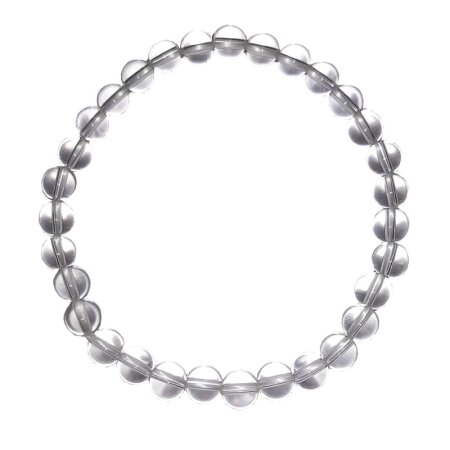 Bergkristall 6 mm Kugel Armband ca. 19 - 20 cm auf Stretchband