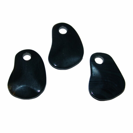 Achat schwarz gefärbt Anhänger Free Form ca, 40 x 30 mm, frontal gebohrt , Bohrung ca. 3 mm