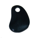 Achat schwarz gefärbt Anhänger Free Form ca, 40 x 30 mm, frontal gebohrt , Bohrung ca. 3 mm