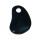 Achat schwarz gefärbt Anhänger Free Form ca, 40 x 30 mm, frontal gebohrt , Bohrung ca. 3 mm