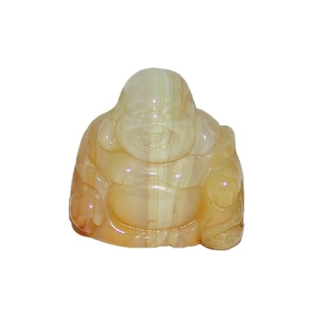 Achat Happy Buddha sitzend ca. 25 x 30 mm
