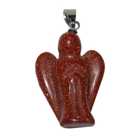 Goldfluss Engel Anhänger mit silberfarbener Metallöse ca. 20 mm, Öse ca. 7 mm