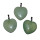 Jade Herz Anhänger mit silberfarbener Metallöse ca. 20 mm