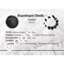 Regenbogen Obsidian Anhänger in silberfarbener Metallfassung ca. 30 - 35 mm