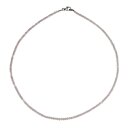 Morganit 2 mm facettierte Kugel Kette ca. 45 cm mit 925er...
