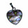 Paua Shell Herz Anhänger ca. 20 mm, in silberfarbener Metallfassung mit Öse
