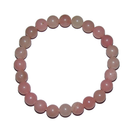 Andenopal rosa  8 mm Kugel Armband ca. 19 - 20 cm auf Stretchband