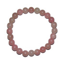 Andenopal rosa  8 mm Kugel Armband ca. 19 - 20 cm auf Stretchband