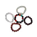 1 Stück Ring Perle oder Kugel ca. 4 mm One Size auf...