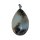 Achat Natur Anhänger Tropfen ca. 30 - 40 mm teilweise mit Oberflächenstruktur A* extra Qualität mit silberfarbenen Clip
