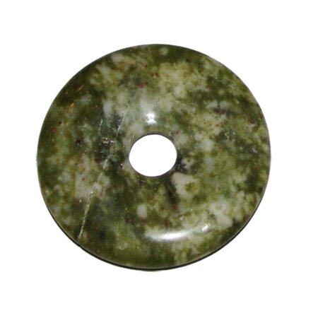 Jade / Serpentin Donut Anhänger ca. 40 mm