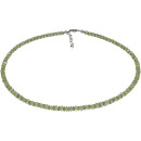 Edelsteincollier Peridot mit Herkimer Diamant, 925oo...