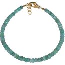 Armband Smaragd facettiert, ca. 18.5-21 cm, 925oo Silber...