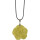 Edelstein Anhänger Serpentin Blüte, Textilband, ca. 1 m, Damen