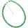 Edelstein Kette Aventurin grün, 10 mm facettiert, 42 cm mit Verlängerung