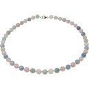 Funk-Collier Edelstein Kette Beryll ca. 8 mm, 925oo...