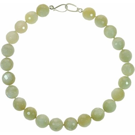 Edelstein Kette Mondstein facettiert, Ø ca. 16 mm, 925oo Silber, ca. 48 cm