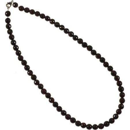 Edelsteinschmuck Granat, Kugeln, facettiert, Ø ca. 6 mm, ca. 46 cm, Damen