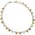Funk-Collier Edelsteinkette Mondstein Tropfen facettiert mit Labradorith, opalisierend, ca. 45 cm