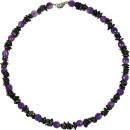 Funk-Collier Edelstein Kette Amethyst-Quarz facettiert...