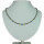 Funk-Collier Edelstein Kette facettierter Pyrit mit Tansanit, 925oo Silber, ca. 45,5 cm