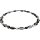 Edelstein Kette Mond Achat mit schwarzen und weissen Mond-Elementen, ca. 47 cm, 925oo Silber