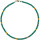Funk-Collier Amazonitkette mit Bernstein, 925oo Silber vergoldet, ca. 46 cm