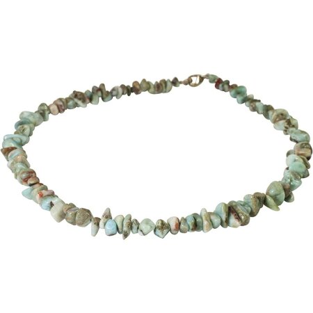 Larimar-Collier mit Muttergestein, ca, 44,5 cm, Natursteinkette