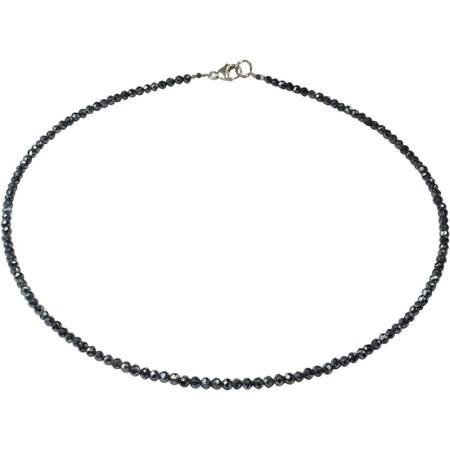 Funk-Collier Damen Edelstein Kette Mystic Spinell, 925oo Silber Karabiner, ca. 45cm, Ø ca 3 mm