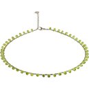 Peridot Tropfenkette facettiert, 925 Silber, ca. 70...