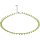 Peridot Tropfenkette facettiert, 925 Silber, ca. 70 Karat, ca 42 - 47,5 cm