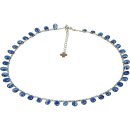 Funk-Collier Edelsteinkette Cyanit Tropfenform, 925oo...