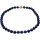 Funk-Collier Edelstein Kette Lapis Lazuli, Ø 10 mm, 925oo SI verg. Magnetschloß, Damen