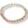 Funk-Collier seltener Natur Erdbeerquarz (Strawberryquarz) facettiert, ca. 14 mm, Magnetschloß, ca. 48 cm